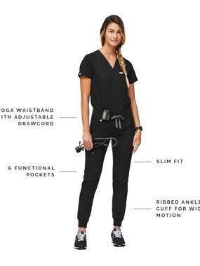 Figs Women's Black set size S Scrub Jogger Pants
